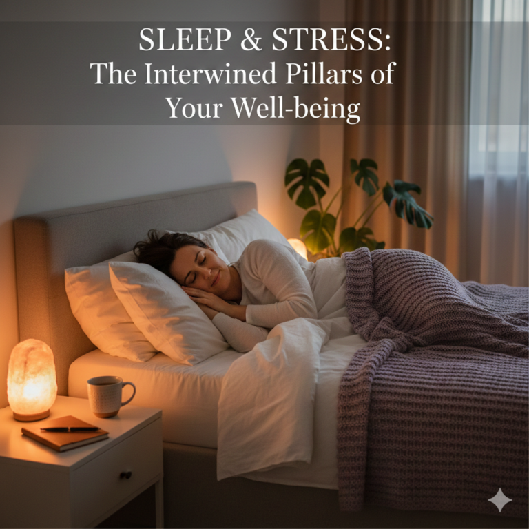 Managing sleep and stress for hormonal balance," "The impact of cortisol on sleep quality