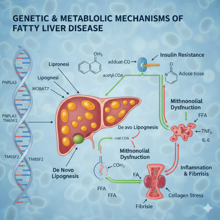 Genetic and metabolic mechanisms of fatty liver disease