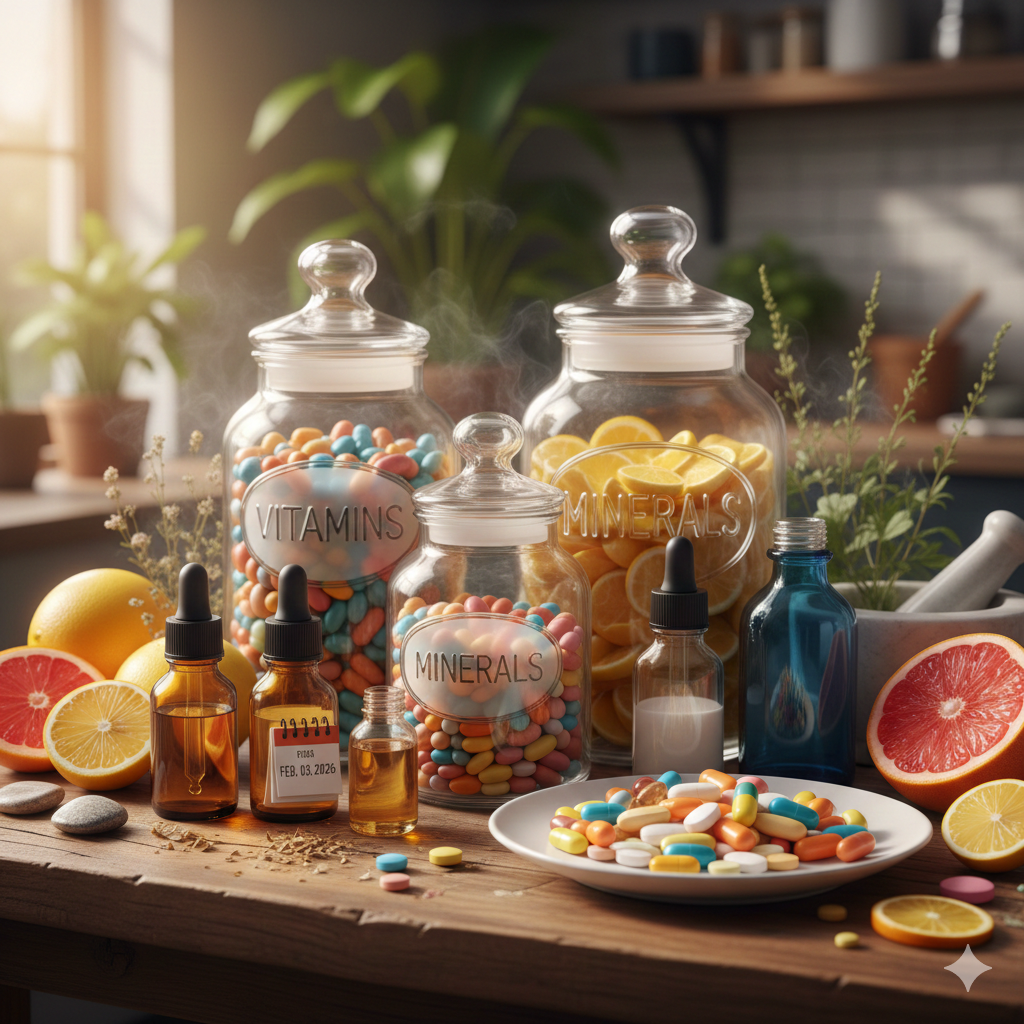 Vitamins and minerals importance for human health