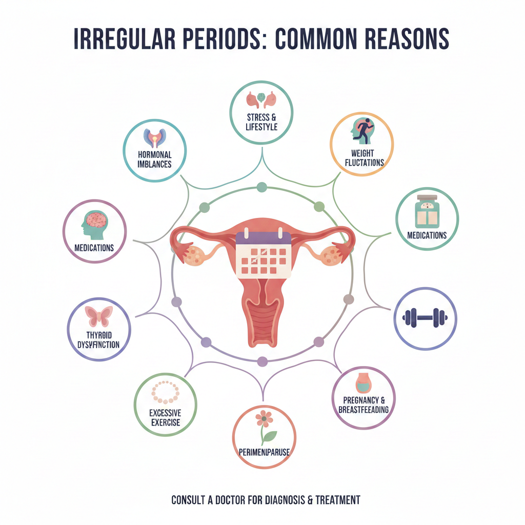 PCOS as one of the leading irregular periods reasons in young women